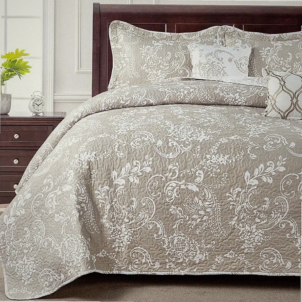 HST La Boheme 5 Piece Print Comforter Bedding Set Soft Lightweight Reversible