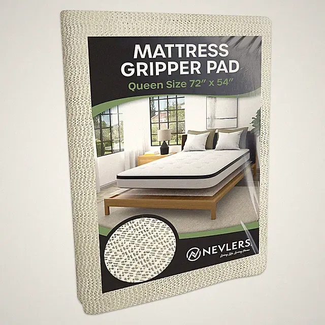 Nevlers Mattress Grip Pad - 54" x 72" Queen Size Mattress Non Slip Mat