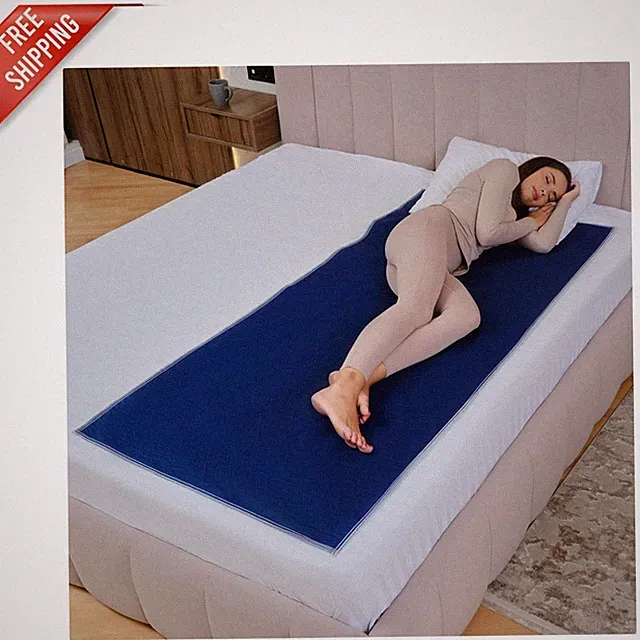 Oversized 34"x72" Dark Navy Washable Mattress Pad – Soft Comfort & Stain Hiding