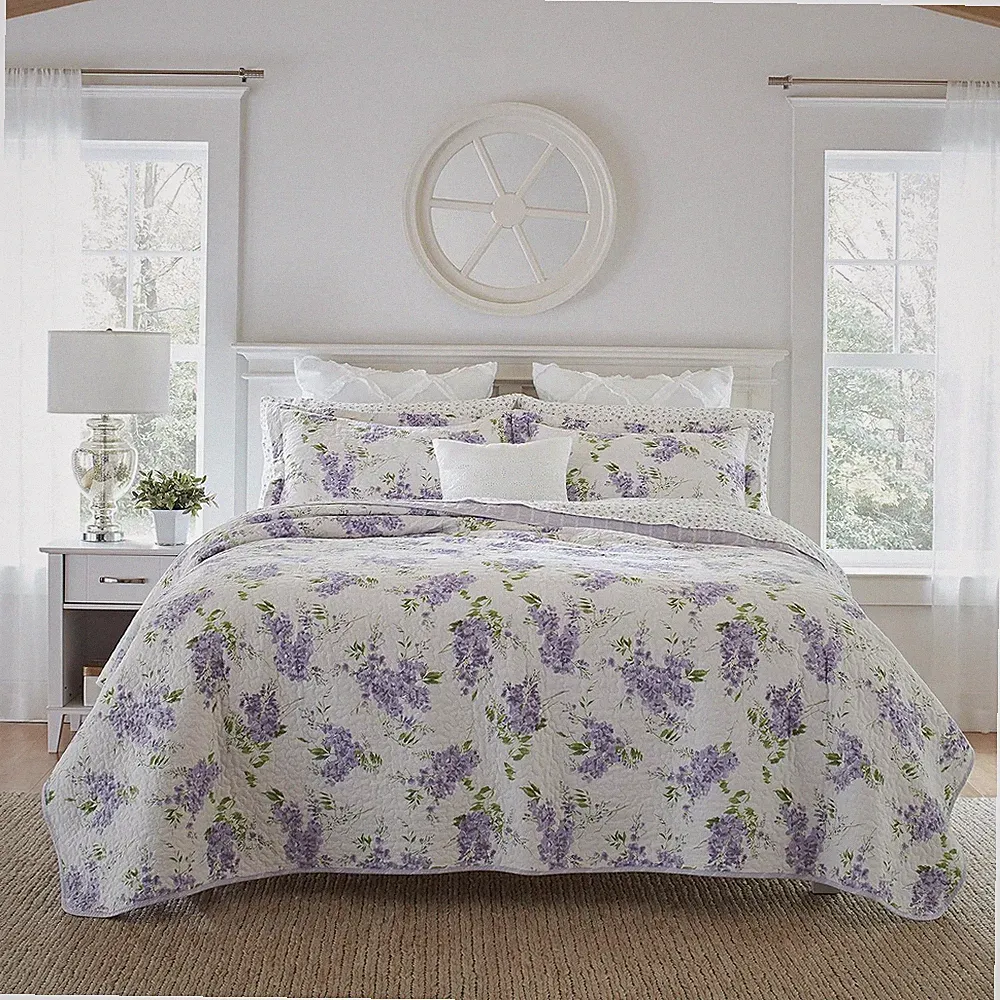 Queen Quilt Set, Reversible Cotton Bedding with Matching