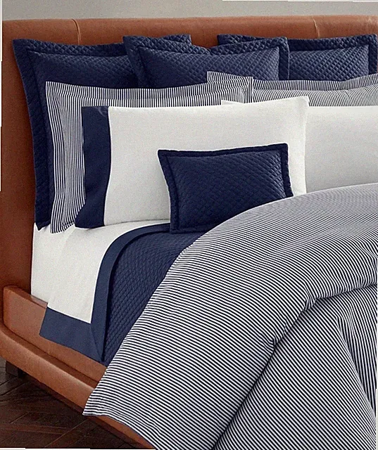 Ralph Lauren Organic Shirting Stripe Full / Queen Duvet Cover $400 NIP