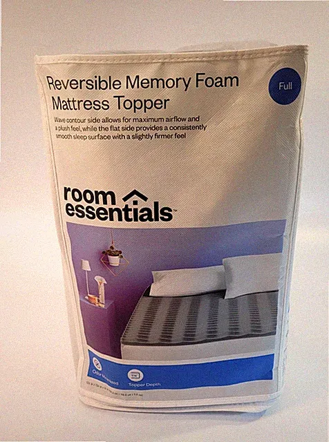 Reversible Memory Foam 1.5" Mattress Topper - Room Essentials FULL