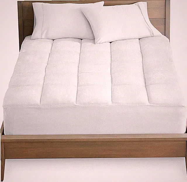 Reversible Pillow Top Full XL Mattress Pad - Soft, Cooling & Noiseless Protector