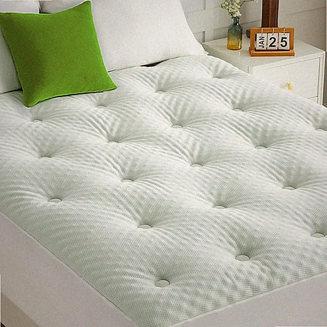 Reversible Queen Mattress Topper Egg Crate Memory Foam Mattress Topper, Bambo...