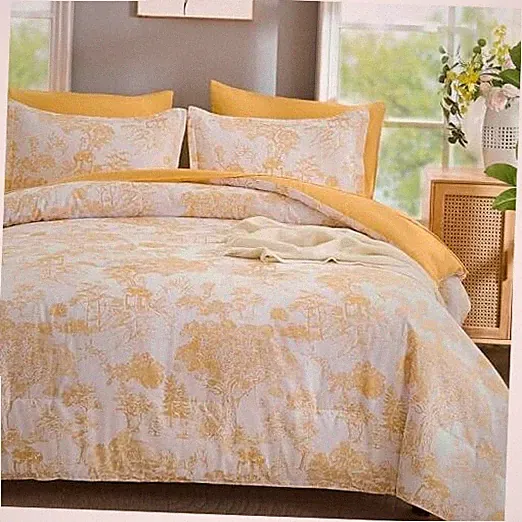 Size Comforter Sets Botanical Comforters with Sheets 7 Pieces Bed King Yellow