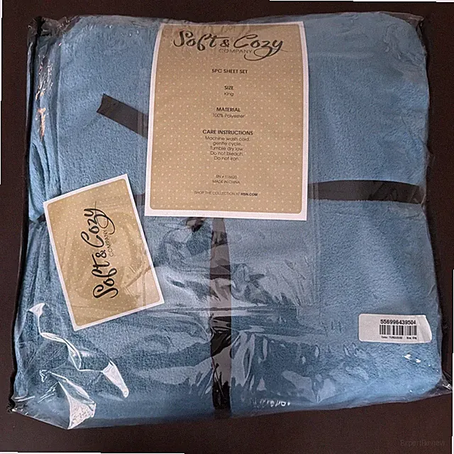 Soft Cozy King Sheet Set Blue Plush Fuzzy Microfiber Bedding Luxury Comfort
