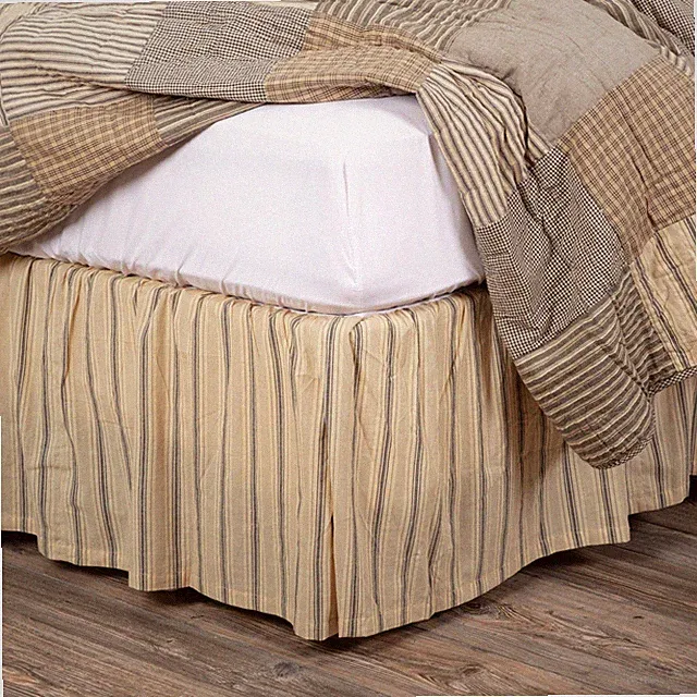 VHC Sawyer Mill Charcoal Queen Bed Skirt 80x60x16